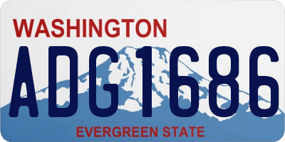 WA license plate ADG1686