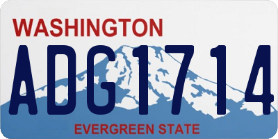 WA license plate ADG1714