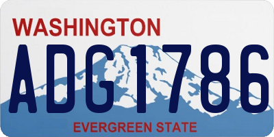 WA license plate ADG1786