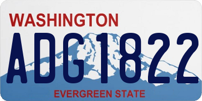 WA license plate ADG1822