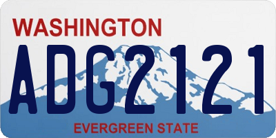 WA license plate ADG2121