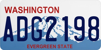 WA license plate ADG2198