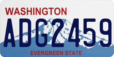 WA license plate ADG2459