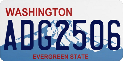 WA license plate ADG2506