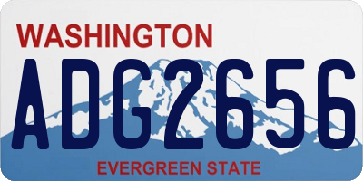 WA license plate ADG2656