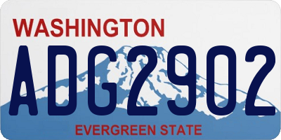 WA license plate ADG2902