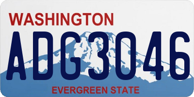WA license plate ADG3046