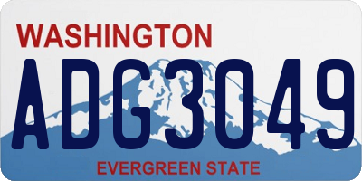 WA license plate ADG3049