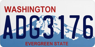 WA license plate ADG3176