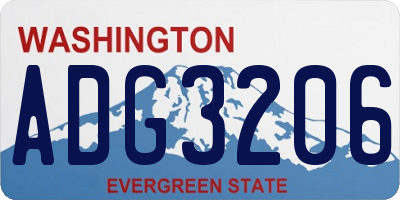 WA license plate ADG3206