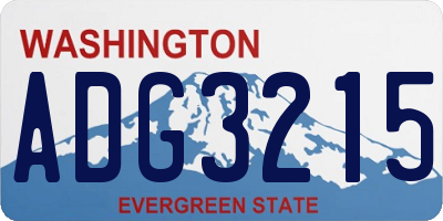 WA license plate ADG3215