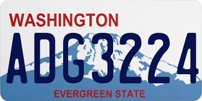 WA license plate ADG3224