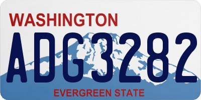 WA license plate ADG3282