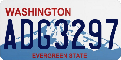 WA license plate ADG3297
