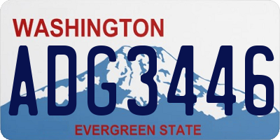 WA license plate ADG3446