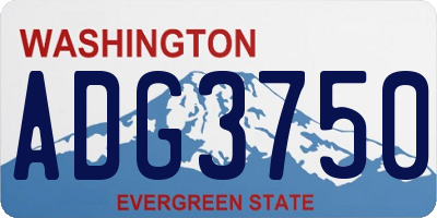 WA license plate ADG3750