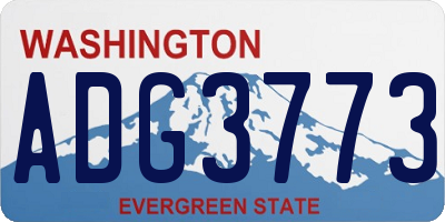 WA license plate ADG3773