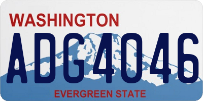 WA license plate ADG4046