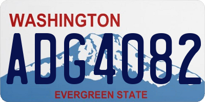 WA license plate ADG4082