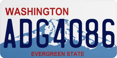 WA license plate ADG4086