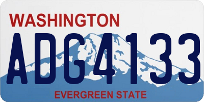 WA license plate ADG4133