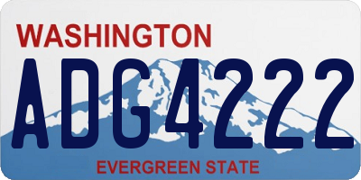 WA license plate ADG4222