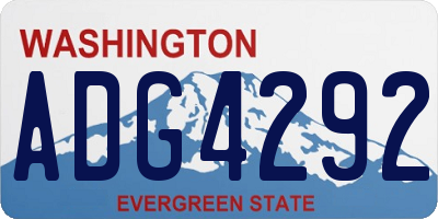 WA license plate ADG4292