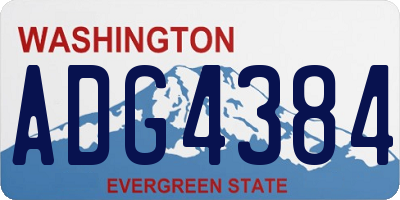 WA license plate ADG4384