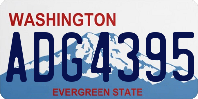 WA license plate ADG4395