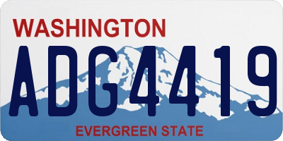 WA license plate ADG4419