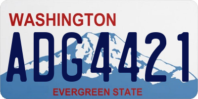 WA license plate ADG4421