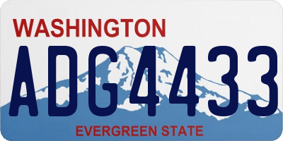 WA license plate ADG4433