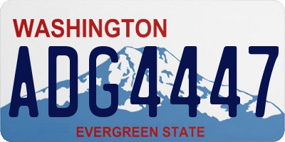WA license plate ADG4447