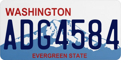 WA license plate ADG4584