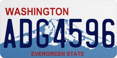 WA license plate ADG4596