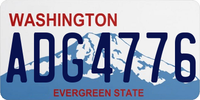 WA license plate ADG4776