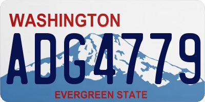 WA license plate ADG4779