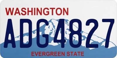 WA license plate ADG4827
