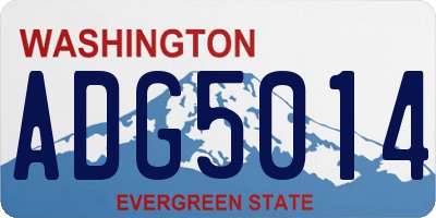 WA license plate ADG5014