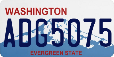 WA license plate ADG5075