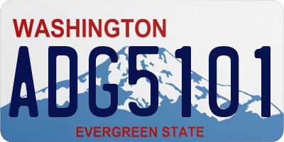 WA license plate ADG5101