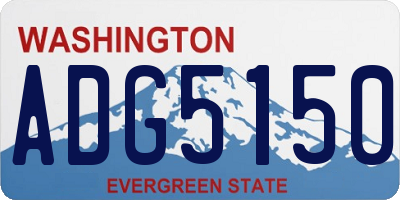 WA license plate ADG5150