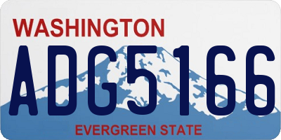 WA license plate ADG5166