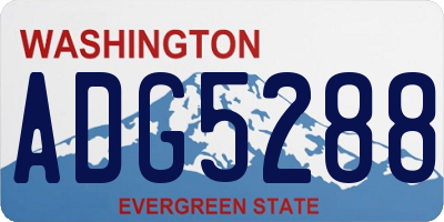 WA license plate ADG5288