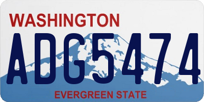 WA license plate ADG5474