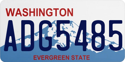 WA license plate ADG5485