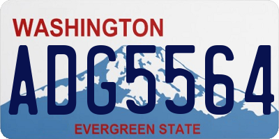 WA license plate ADG5564