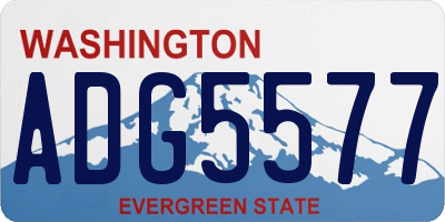 WA license plate ADG5577