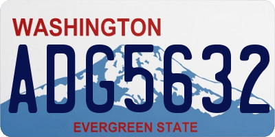 WA license plate ADG5632