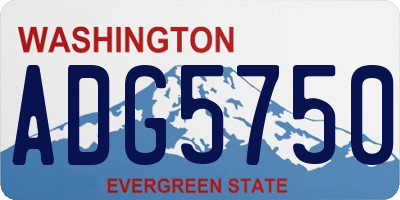 WA license plate ADG5750